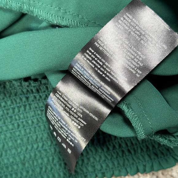 Bebe Green Lace Mesh Open Shoulder Top M Fairy Grunge Romantic Gothic Cottage - Picture 3 of 8